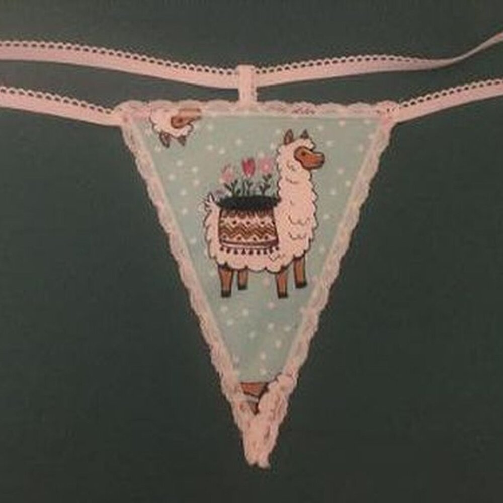 Womens ALPACA Mammal Gstring Thong Sexy Lingerie Underwear
